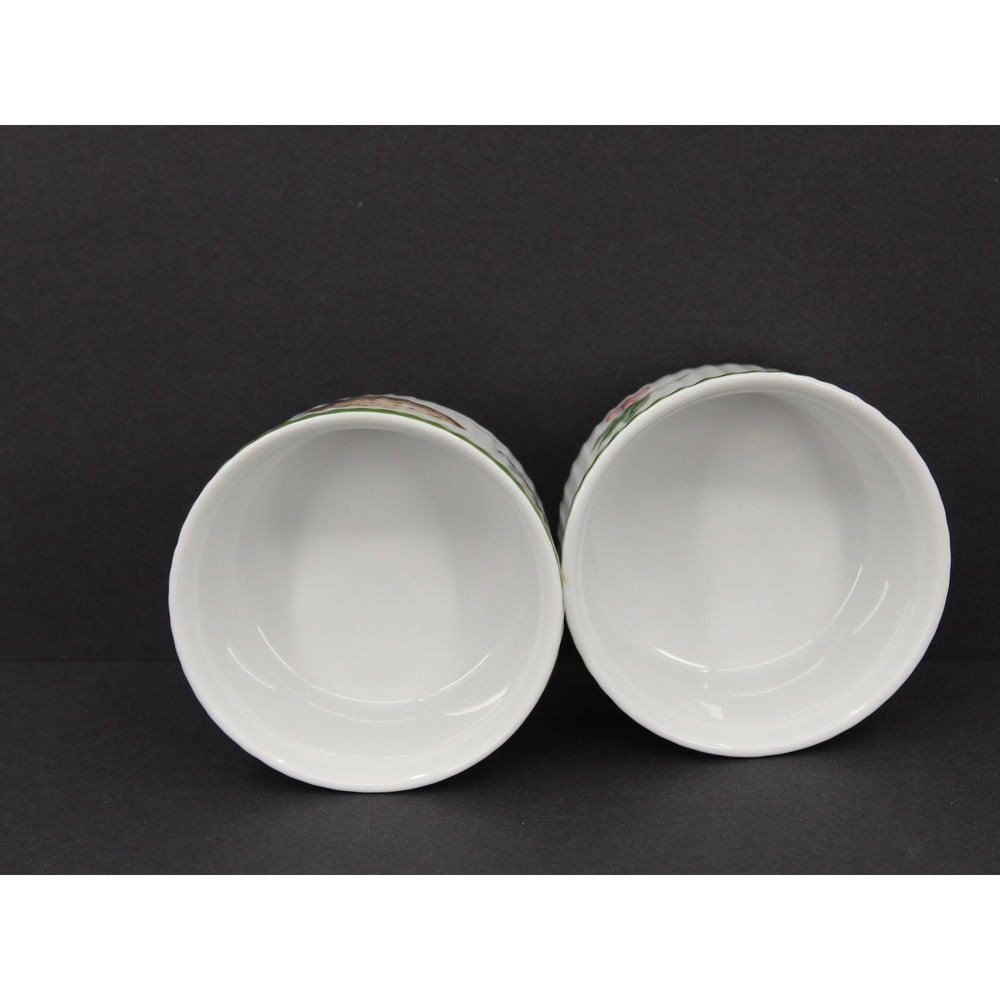 Apilco Elysian Garden Mini Ramekins Set 2 French Porcelain White - Picture 6 of 8
